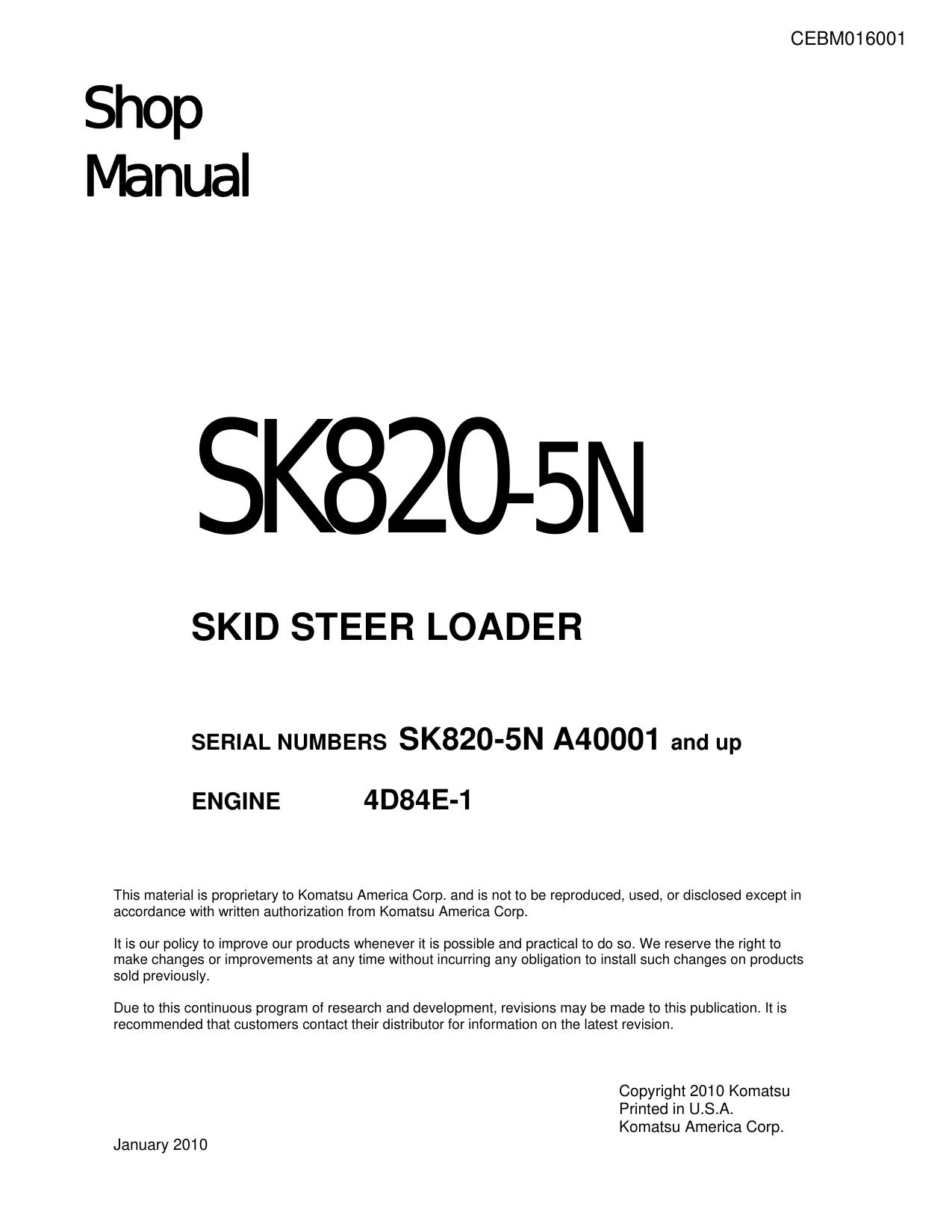 SK820-5N Shop Manual